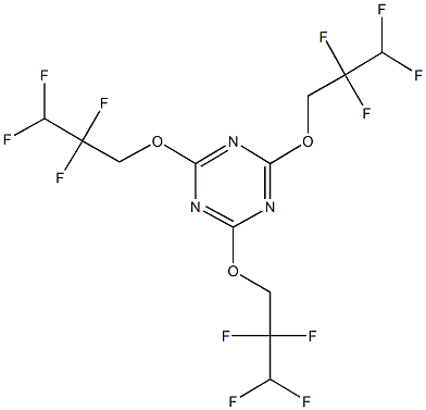 2,4,6-tris(2,2,3,3-tetrafluoropropoxy)-1,3,5-triazine Struktur