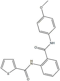 N-{2-[(4-methoxyanilino)carbonyl]phenyl}-2-thiophenecarboxamide Struktur