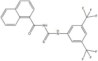 N-[3,5-bis(trifluoromethyl)phenyl]-N'-(1-naphthoyl)thiourea Struktur