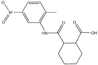 2-({5-nitro-2-methylanilino}carbonyl)cyclohexanecarboxylic acid Struktur