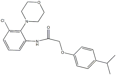 N-[3-chloro-2-(4-morpholinyl)phenyl]-2-(4-isopropylphenoxy)acetamide Struktur