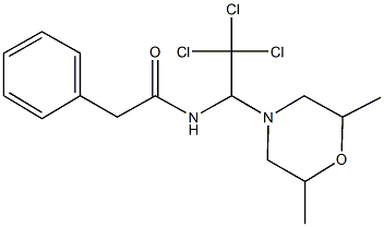 2-phenyl-N-[2,2,2-trichloro-1-(2,6-dimethyl-4-morpholinyl)ethyl]acetamide Struktur