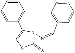 3-(benzylideneamino)-4-phenyl-1,3-thiazole-2(3H)-thione Struktur