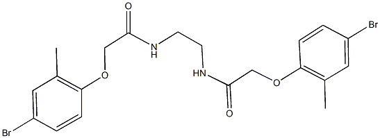 2-(4-bromo-2-methylphenoxy)-N-(2-{[(4-bromo-2-methylphenoxy)acetyl]amino}ethyl)acetamide Struktur