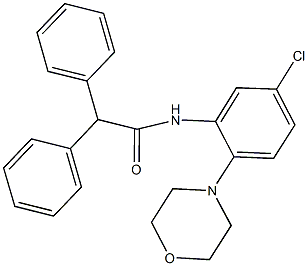 N-[5-chloro-2-(4-morpholinyl)phenyl]-2,2-diphenylacetamide Struktur