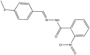 2-nitro-N'-[4-(methylsulfanyl)benzylidene]benzohydrazide Struktur