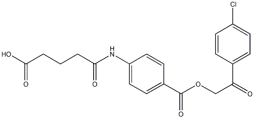 5-(4-{[2-(4-chlorophenyl)-2-oxoethoxy]carbonyl}anilino)-5-oxopentanoic acid Struktur