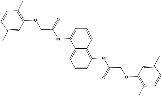 2-(2,5-dimethylphenoxy)-N-(5-{[(2,5-dimethylphenoxy)acetyl]amino}-1-naphthyl)acetamide Struktur