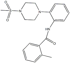 2-methyl-N-{2-[4-(methylsulfonyl)-1-piperazinyl]phenyl}benzamide Struktur