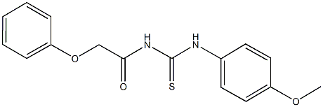 N-(4-methoxyphenyl)-N'-(phenoxyacetyl)thiourea Struktur