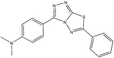 N,N-dimethyl-N-[4-(6-phenyl[1,2,4]triazolo[3,4-b][1,3,4]thiadiazol-3-yl)phenyl]amine Struktur