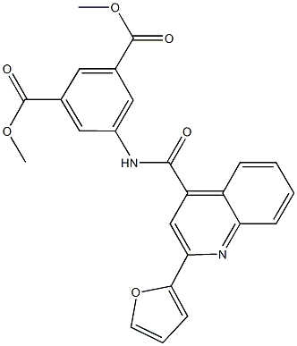 dimethyl 5-({[2-(2-furyl)-4-quinolinyl]carbonyl}amino)isophthalate Struktur