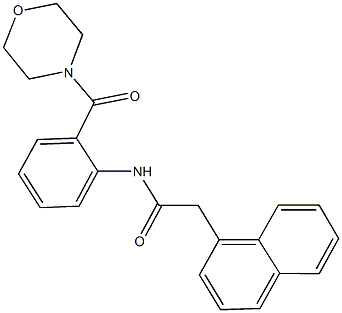 N-[2-(4-morpholinylcarbonyl)phenyl]-2-(1-naphthyl)acetamide Struktur