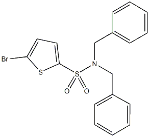 N,N-dibenzyl-5-bromo-2-thiophenesulfonamide Struktur