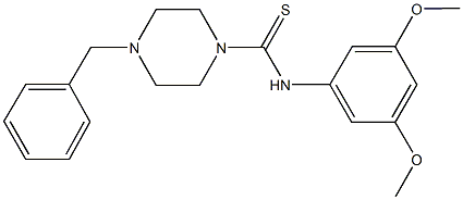 4-benzyl-N-(3,5-dimethoxyphenyl)-1-piperazinecarbothioamide Struktur