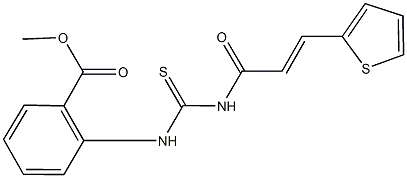 methyl 2-[({[3-(2-thienyl)acryloyl]amino}carbothioyl)amino]benzoate Struktur