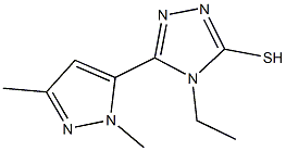 5-(1,3-dimethyl-1H-pyrazol-5-yl)-4-ethyl-4H-1,2,4-triazole-3-thiol Struktur