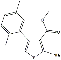 methyl 2-amino-4-(2,5-dimethylphenyl)-3-thiophenecarboxylate Struktur