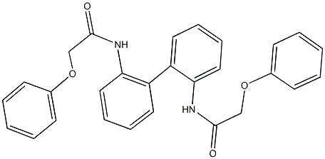 2-phenoxy-N-{2'-[(phenoxyacetyl)amino][1,1'-biphenyl]-2-yl}acetamide Struktur