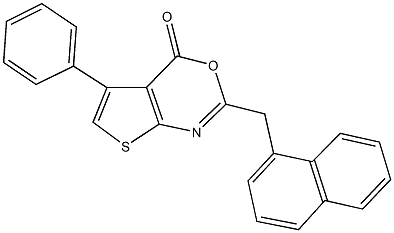 2-(1-naphthylmethyl)-5-phenyl-4H-thieno[2,3-d][1,3]oxazin-4-one Struktur