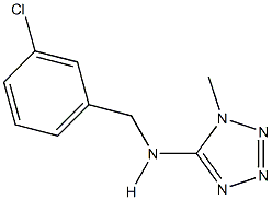 N-(3-chlorobenzyl)-N-(1-methyl-1H-tetraazol-5-yl)amine Struktur