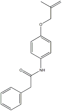 N-{4-[(2-methyl-2-propenyl)oxy]phenyl}-2-phenylacetamide Struktur