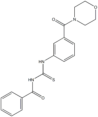 N-benzoyl-N'-[3-(4-morpholinylcarbonyl)phenyl]thiourea Struktur