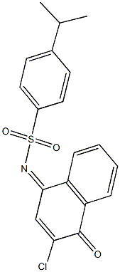 N-(3-chloro-4-oxo-1(4H)-naphthalenylidene)-4-isopropylbenzenesulfonamide Struktur