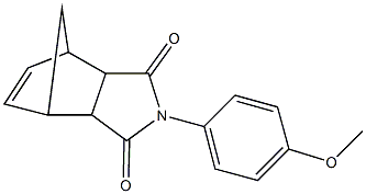 4-(4-methoxyphenyl)-4-azatricyclo[5.2.1.0~2,6~]dec-8-ene-3,5-dione Struktur