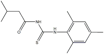 N-mesityl-N'-(3-methylbutanoyl)thiourea Struktur