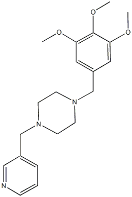 1-(3-pyridinylmethyl)-4-(3,4,5-trimethoxybenzyl)piperazine Struktur