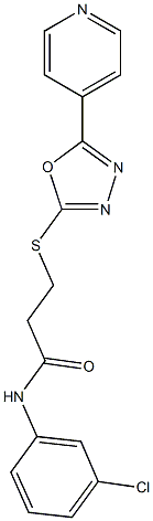 N-(3-chlorophenyl)-3-{[5-(4-pyridinyl)-1,3,4-oxadiazol-2-yl]thio}propanamide Struktur