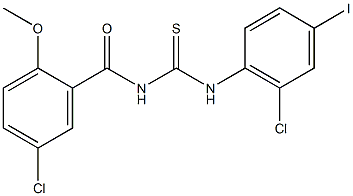 N-(2-chloro-4-iodophenyl)-N'-(5-chloro-2-methoxybenzoyl)thiourea Struktur