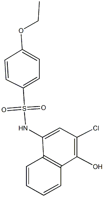 N-(3-chloro-4-hydroxy-1-naphthyl)-4-ethoxybenzenesulfonamide Struktur