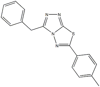 3-benzyl-6-(4-methylphenyl)[1,2,4]triazolo[3,4-b][1,3,4]thiadiazole Struktur