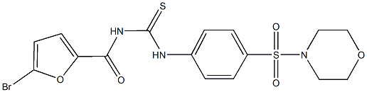 N-(5-bromo-2-furoyl)-N'-[4-(morpholin-4-ylsulfonyl)phenyl]thiourea Struktur