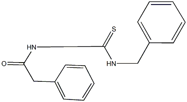 N-benzyl-N'-(phenylacetyl)thiourea Struktur