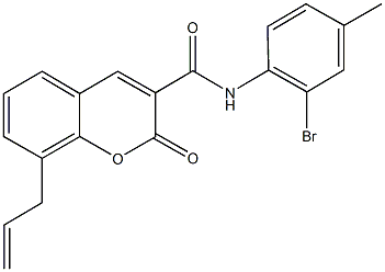 N-(2-bromo-4-methylphenyl)-2-oxo-8-prop-2-enyl-2H-chromene-3-carboxamide Struktur