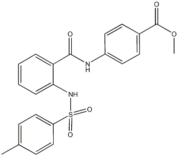 methyl 4-[(2-{[(4-methylphenyl)sulfonyl]amino}benzoyl)amino]benzoate Struktur