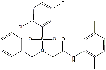 2-{benzyl[(2,5-dichlorophenyl)sulfonyl]amino}-N-(2,5-dimethylphenyl)acetamide Struktur