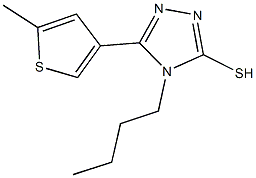 4-butyl-5-(5-methyl-3-thienyl)-4H-1,2,4-triazol-3-yl hydrosulfide Struktur