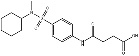 4-(4-{[cyclohexyl(methyl)amino]sulfonyl}anilino)-4-oxobutanoic acid Struktur