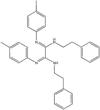 N'~1~,N'~2~-bis(4-methylphenyl)-N~1~,N~2~-bis(2-phenylethyl)ethanediimidamide Struktur