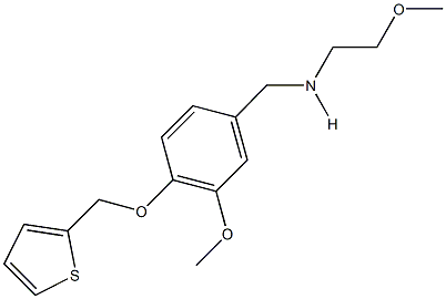 2-methoxy-N-[3-methoxy-4-(2-thienylmethoxy)benzyl]ethanamine Struktur