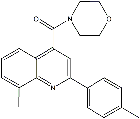 8-methyl-2-(4-methylphenyl)-4-(4-morpholinylcarbonyl)quinoline Struktur