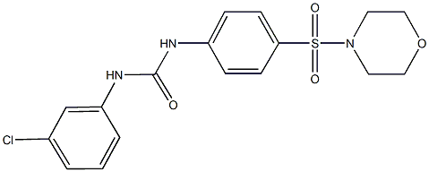 N-(3-chlorophenyl)-N'-[4-(4-morpholinylsulfonyl)phenyl]urea Struktur