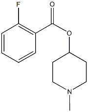 1-methyl-4-piperidinyl 2-fluorobenzoate Struktur