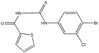 N-(4-bromo-3-chlorophenyl)-N'-(2-thienylcarbonyl)thiourea Struktur