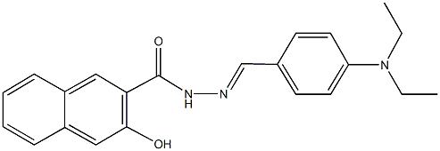 N'-[4-(diethylamino)benzylidene]-3-hydroxy-2-naphthohydrazide Struktur