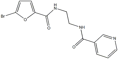 N-{2-[(5-bromo-2-furoyl)amino]ethyl}nicotinamide Struktur